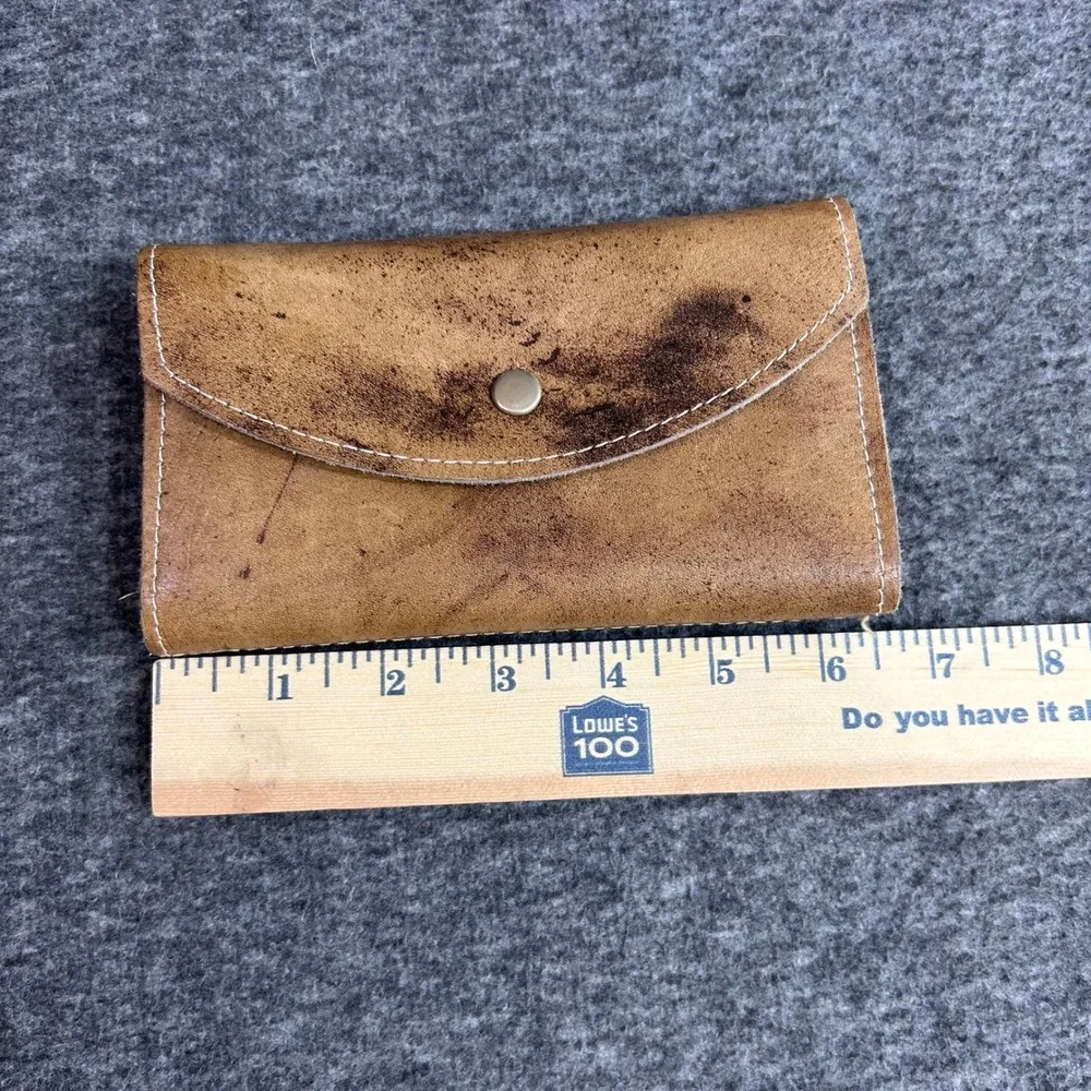 Creative House Richardson TX Vintage Leather Trifold Wallet Top Grain Cowhide
